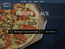 Tablet Screenshot of chiefspizzarestaurant.com